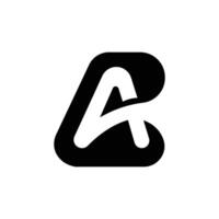 brev ab negativ Plats unik former alfabet modern typografi logotyp vektor