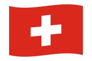 winken Flagge von das Land Schweiz. Illustration. vektor