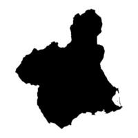 Karte von das Region von Murcia, administrative Aufteilung von Spanien. Illustration. vektor