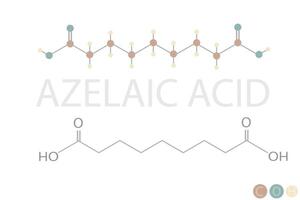 azelaic syra molekyl skelett- kemisk formel vektor