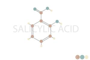 Salicylsäure Acid molekular Skelett- chemisch Formel vektor