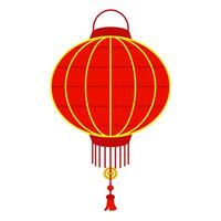 kinesisk röd papper lykta, påminner av kulturell rikedom och festlig atmosfär. en festlig festival för Bra tur. festlig teman, kulturell presentationer och dekorativ syften. isolerat vektor