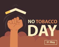 Illustration Grafik von Hand Schlagen das Zigarette Stock, perfekt zum International Tag, Nein Tabak Tag, zelebrieren, Gruß Karte, usw. vektor