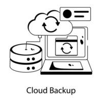 trendiges Cloud-Backup vektor