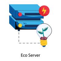 trendig eco server vektor