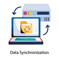 trendig data synkronisering vektor