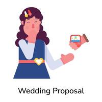 modisch Hochzeit Vorschlag vektor