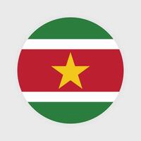 National Flagge von Surinam. suriname Flagge. suriname runden Flagge. vektor