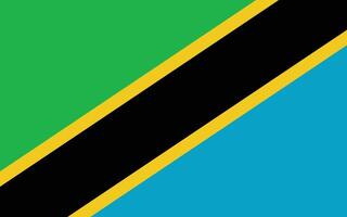 nationell flagga av tanzania. tanzania flagga. vektor