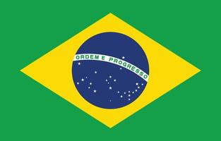 National Flagge von Brasilien. Brasilien Flagge. vektor