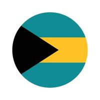 National Flagge von Bahamas. Bahamas Flagge. Bahamas runden Flagge. vektor