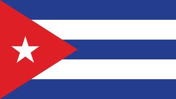 nationell flagga av kuba. kuba flagga. vektor