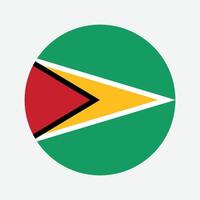 nationell flagga av guyana. guyana flagga. guyana runda flagga. vektor