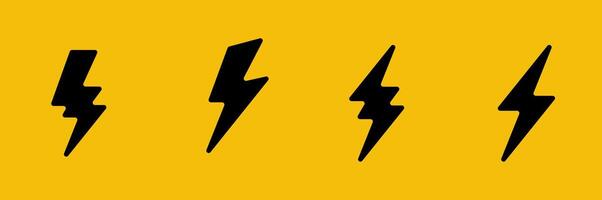 Donner Energie Blitz Bolzen Symbol Logo vektor
