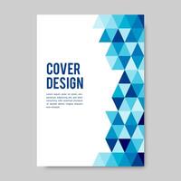 Buch Startseite Designs im ein Blau Farbe geometrisch Stil. Illustration. vektor