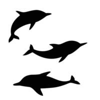 Delfin Silhouette Design. schön Fisch Zeichen und Symbol. vektor