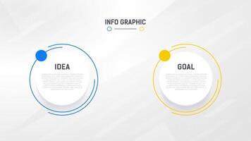 två steg infographic märka design mall med linje ikoner. bearbeta steg diagram, presentationer, arbetsflöde layout, baner, strömma Diagram, info Graf illustration. vektor