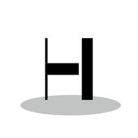 h logotyp i minimalistisk stil vektor