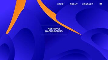 abstrakt Blau Hintergrund elegant Gradient gestalten Orange glatt Flüssigkeit Farbe Design Vorlage gut zum modern Webseite, Hintergrund, Startseite Design vektor