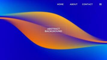 abstrakt Blau Hintergrund elegant Gradient gestalten Orange glatt Flüssigkeit Farbe Design Vorlage gut zum modern Webseite, Hintergrund, Startseite Design vektor