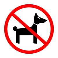 Nein Haustier erlaubt unterzeichnen. Nein Tier erlaubt Symbol. vektor