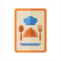 färgrik digital ikon för restaurang och måltid tjänster vektor