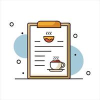 Cafe Speisekarte Checkliste Illustration vektor
