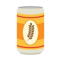 kalt Bier Symbol oder unterzeichnen. eben Bier Illustration isoliert auf Weiß Hintergrund. Alkohol trinken Kneipe oder Bar. vektor