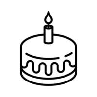 Geburtstag Kuchen Symbol Design Vorlage einfach und sauber vektor