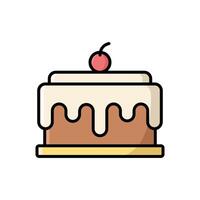 födelsedag kaka ikon design mall enkel och rena vektor