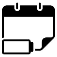 Batterie-Glyphen-Symbol vektor