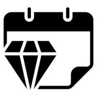 Diamant-Glyphe-Symbol vektor