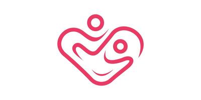 kreativ Logo Design Liebe Familie, Person, Partner, Gemeinschaft, Logo Design Vorlage Symbol, , kreativ Idee. vektor