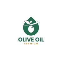 oliv olja logotyp design illustration aning vektor