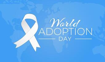 blå värld adoption dag bakgrund illustration vektor