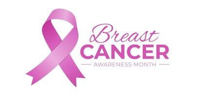 bröst cancer medvetenhet månad logotyp ikon på vit bakgrund vektor