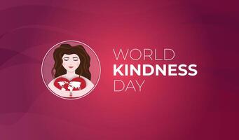 Welt Freundlichkeit Tag Illustration Hintergrund mit Frau vektor