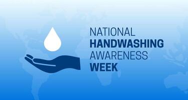 National Händewaschen Bewusstsein Woche Hintergrund Illustration vektor
