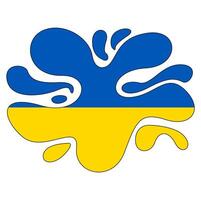 ukraina flagga design med stänk form vektor