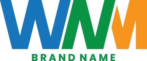 wwm monogram första logotyp design vektor