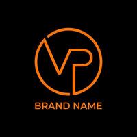 vp Brief und Kreis Logo Design vektor