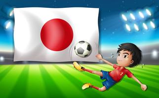 Japansk fotbollsspelare mall vektor