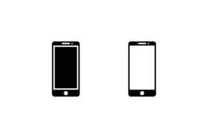 telefon med tom vit skärm isolerat på vit bakgrund. eps 10 vektor