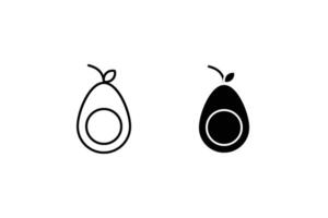 das Avocado Symbol, Darstellen Gesundheit, Ernährung, und das natürlich Güte von frisch produzieren vektor