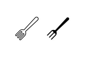 de gaffel ikon, representerar middag, kulinariska, och gastronomirelaterad begrepp vektor