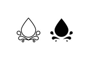 Wasser fallen Logo und Symbol einstellen , Wasser fallen Symbol vektor