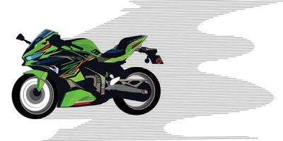 Motor- Zyklus Motor- Sport Streifen eben Design isoliert auf Weiß Hintergrund. vektor