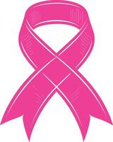 rosa band ett internationell symbol av bröst cancer medvetenhet vektor