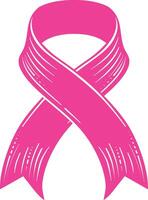 rosa band ett internationell symbol av bröst cancer medvetenhet vektor