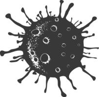 Silhouette Virus schwarz Farbe nur voll Körper vektor